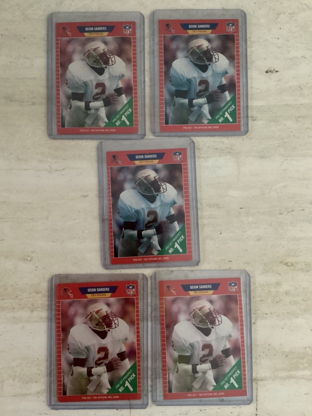 Deion Sanders Rookie #486 Pro Set 1989 Card Football Prospect 486